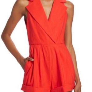 Alice + Olivia Red Jumpsuit